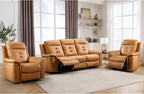 ANJ 3-Piece Faux Leather Power Recliner Sofa Set by ANJ