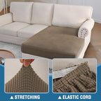 H.VERSAILTEX Sectional Couch Covers 1 Piece Chaise Slipcover L Shape Separate - Image 6