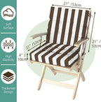 Outdoor Chair Cushions Set of 2, High Back Soft Seat Pad, Indoor Outside Use - Image 9