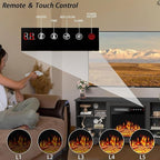 PRETZI Fireplace TV Stand with 18" Fireplace Up to 65" TVs, TV Media Console - Image 2