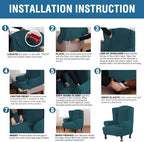 H.VERSAILTEX Wing Chair Slipcover Chair Covers - Image 6