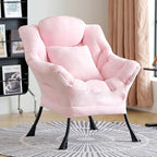Lazy Chair for Living Room, Large Pink Accent Chair by HomeEastllyHome