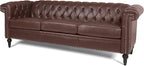 GDFStudio 84" Chesterfield Tufted Sofa Couch - Image 9