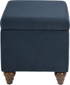 Homepop Home Decor | Upholstered Medium Rectangular Storage Ottoman | Hinged - Image 8