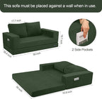 COMAX Convertible Sofa Bed Queen, Folding Fold Out Couch Bed, Floor Futon Couch - Image 3