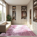 Entryway Rug 3x5 Pink Bedroom Area Rug Washable Non Slip Abstract Boho Rugs - Image 5