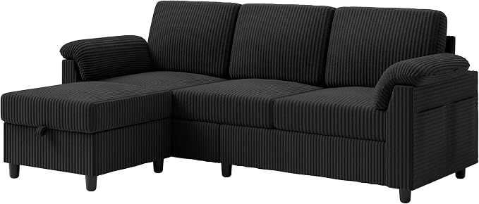 Vongrasig Convertible Sectional Couches, 3 Seat L Shaped Couch Sofa - Image 8