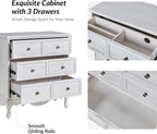 HULALA HOME 3-Drawer Nightstand - Image 4