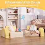 LOAOL Kids Couch 10PCS, Modular Kids Play Couch, Imaginative Convertible Play - Image 4