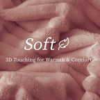 BEDELITE Ribbed Twin Blanket for Couch & Bed, Dusty Pink, Warm Yet Lightweight - Image 4