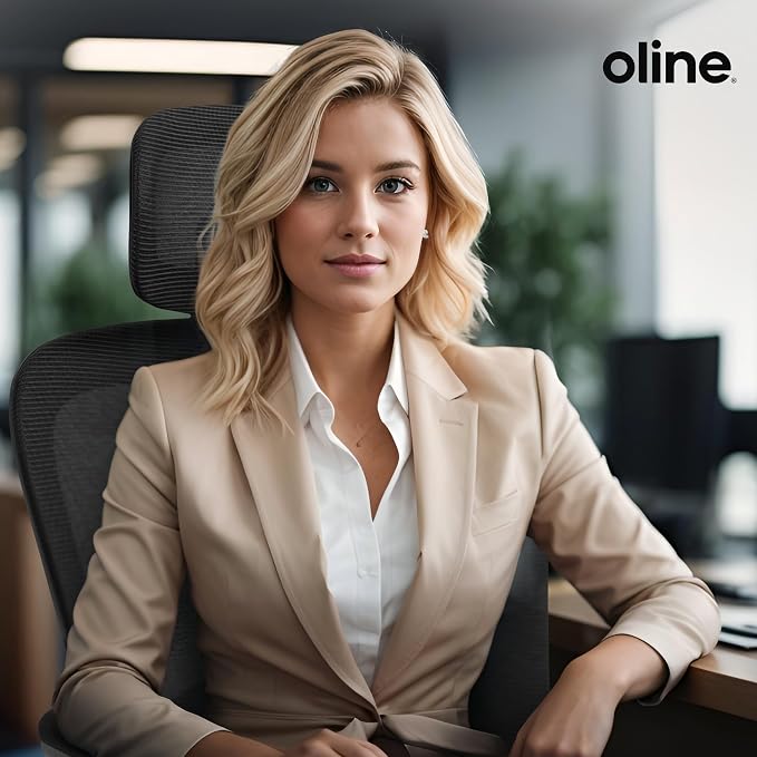 Oline ErgoAir Ergonomic Office Chair – Adjustable Lumbar Support, Flip-Up - Image 2