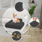 Easy-Going Stretch 1 Piece Chaise Lounge Cushion Slipcover | Sectional Couch - Image 4