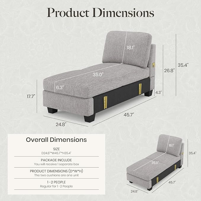 Belffin Modular Sectional Sleeper Sofa Bed - Image 2