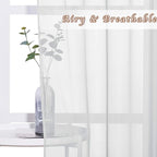 NICETOWN Light Gray Sheer Curtains - Image 3