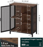 BON AUGURE Coffee Bar Cabinet for Liquor, Small Storage Cabinet for Home Kitchen - Image 2