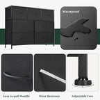 7-Drawer Dresser for Bedroom, Anti-Tip Wide Storage Organizer Fabric Chest of - Image 7