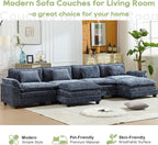 Oprisen 154" Modular Sectional Sofa, Comfy Cloud Couch Sectional Sofa - Image 7