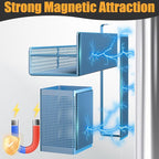Magnetic Spice Rack for Refrigerator, 6 Pack Metal Magnetic Shelf Blue - Image 2