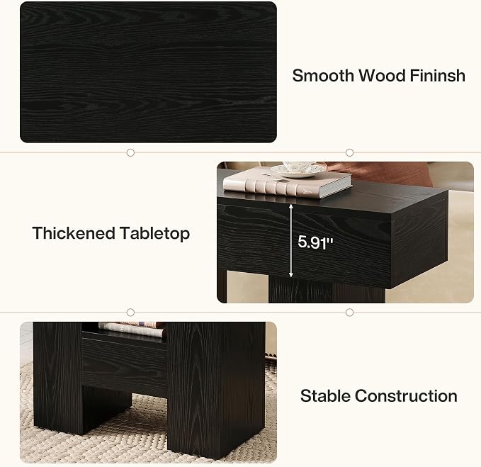 Tribesigns Farmhous End Table, 2-Tier Narrow Side Table - Image 8
