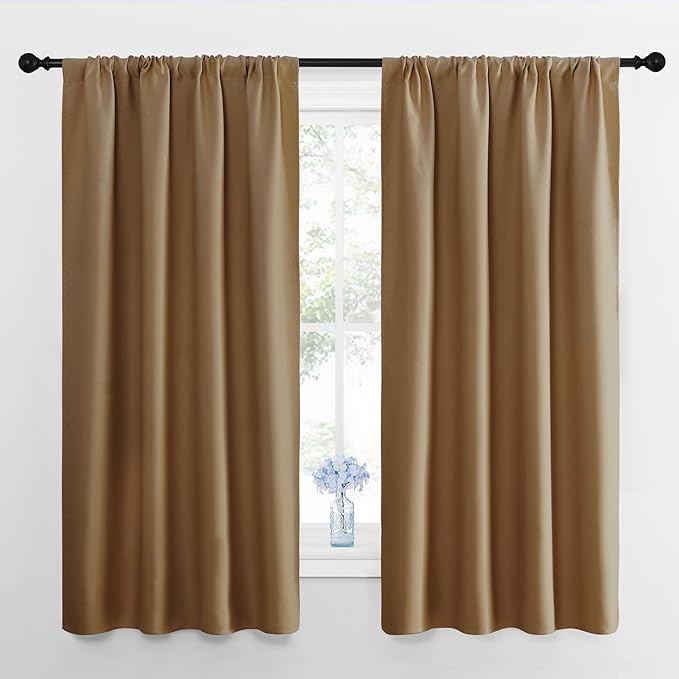 NICETOWN Blackout Curtains for Bedroom, 1 Pair, 42 by 45-inch, Window Treatment by NICETOWN