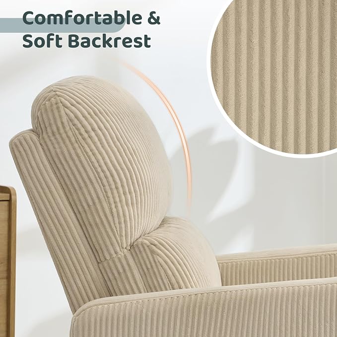 Swivel Rocker Recliner, Oversized Power Recliner Nursery Glider - Image 5