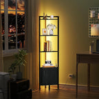 Furnulem Corner Shelf, 5-Tier Corner Cabinet - Image 5