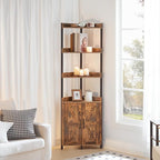 HOOBRO Corner Shelf with Storage, Tall Corner Cabinet, 5-Tier Bookshelf Stand - Image 2