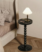 Round Wooden Side Table & Drink Table | Sturdy & Functional Mid-Century Modern - Image 4