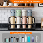 YQBRAO 2-Tier Liquor Bottle Display Shelf, Coffee Syrup Rack Organizer - Image 8