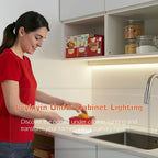 Single Under Cabinet LED Light Bar 12", Curio Collection Bookshelf Display - Image 6
