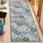 Lahome Moroccan Washable Runner Rug, 2x6 Blue Kitchen Runners - Image 6