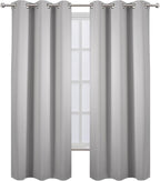 Blackout Curtains 42 x 84 inch/Light Grey Curtains Set of 2 Panels/Thermal - Image 2