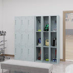 Metal Locker with 9 Doors Employees Locker, Metal Storage Locker with Hooks - Image 2