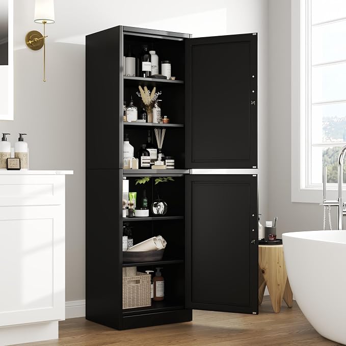 Ckzbx Metal Locker Tall Narrow Storage Cabinet, Gym Home Office, Entryway and - Image 2