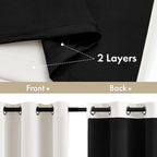MIULEE Ivory 100% Blackout Curtains - Image 3