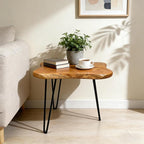 Live Edge Side Table, Solid Wood End Table by Unknown