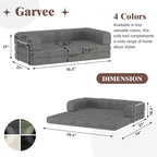 Garvee 78" Convertible Sleeper Sofa Bed, Plush Corduroy Futon Loveseat - Image 2