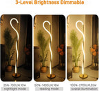 Modern LED Gold Floor Lamp, 3-Level Dimmable Flexible DIY Modeling Tall - Image 4