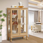 Curio Cabinet with Lighted, Curio Display Cabinet, Glass Display Cabinet with - Image 5