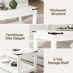 Homieasy 43.3” Rectangular Coffee Table - Image 6