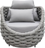 TWT 3 Pieces Aluminum Patio Furniture Set, Hand Woven Textilene Rope Outdoor - Image 9