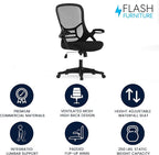 Flash Furniture Porter High Back Black Mesh Ergonomic Swivel Office Chair - Image 4