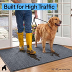 GORILLA GRIP Waterproof Traffic Guard Door Mat, 35x23 2 Pack, Indoor Outdoor - Image 7