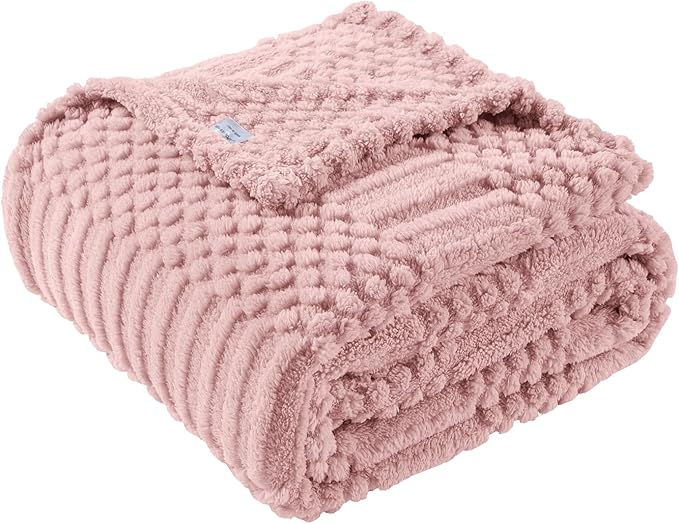 Pink Throw Blanket by LUSSENAHOME