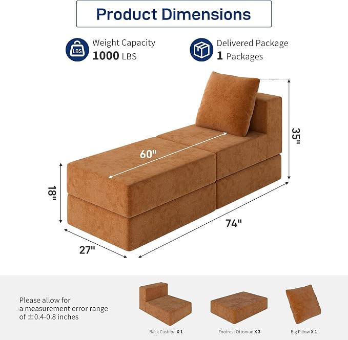 Living&Giving Cloud Sectional Couch - Image 2