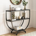GILLAS 3 Tier Console Tables, Sofa Table Behind Couch Table, Industrial by GILLAS