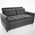 Gizoon 3 in 1 Velvet Sleeper Sofa Bed, 52 Inch 2-Seat Pull Out Couch - Image 8