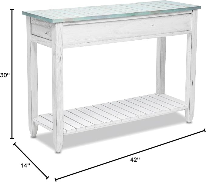 Sea Winds Trading Picket Fence Console Table Kiln-Dried Solid Mindi Wood - Image 3