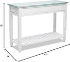 Sea Winds Trading Picket Fence Console Table Kiln-Dried Solid Mindi Wood - Image 3