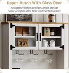 4ever2buy 72" Farmhouse Coffee Bar Cabinet - Image 3